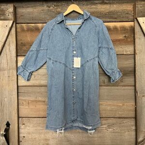 Denim Blue Midi Dress